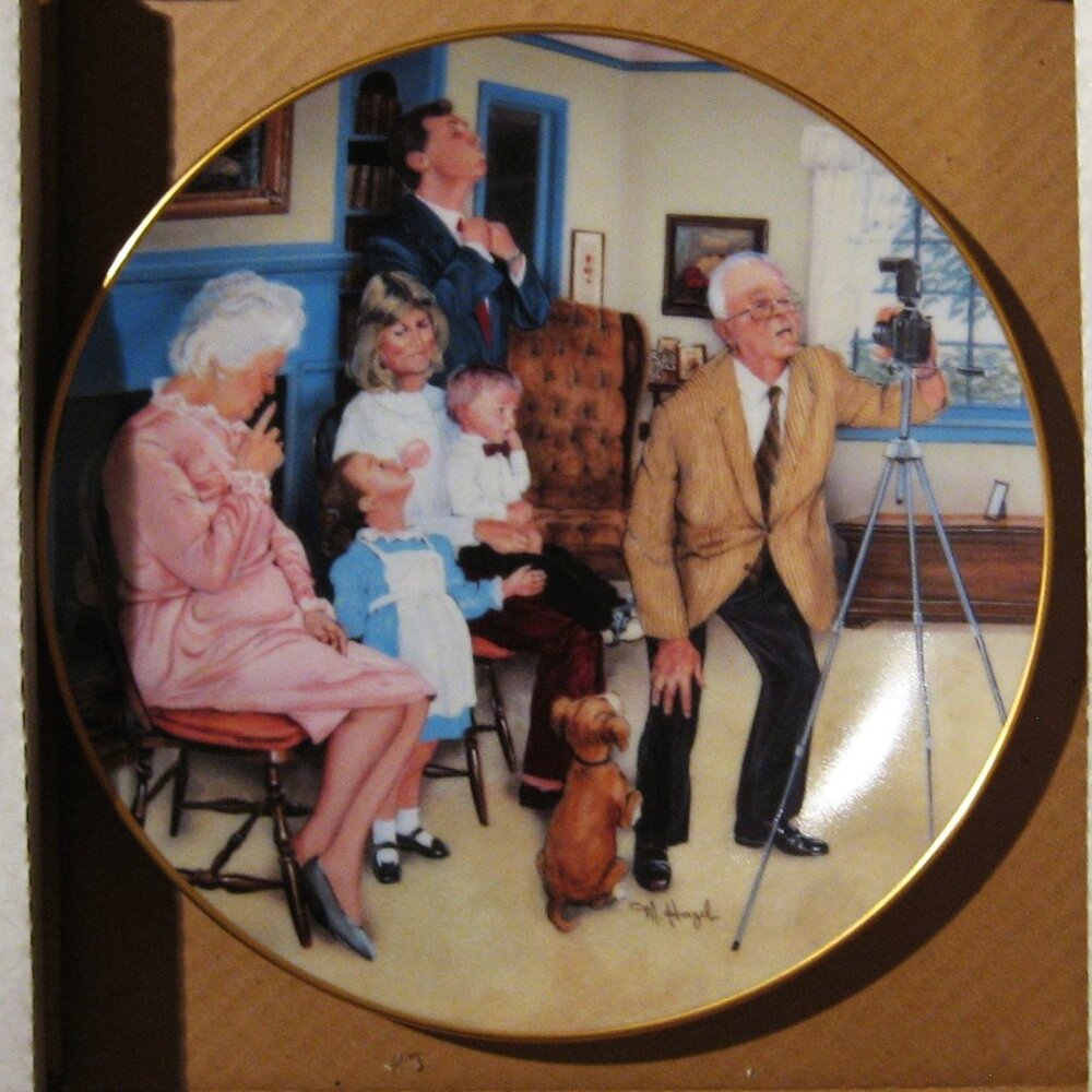 Family Portrait by Michael Hagel collector plate from 1985